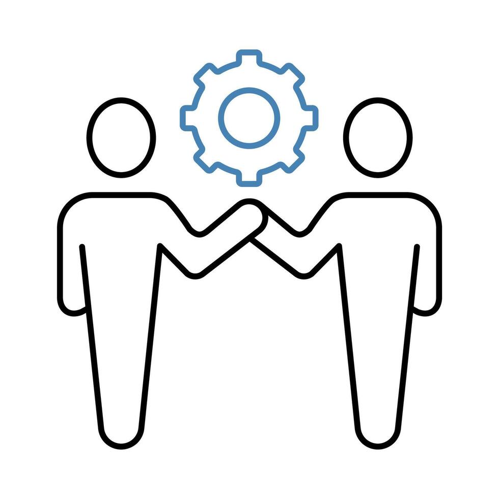 team concept line icon. Simple element illustration. team concept outline symbol design. vector