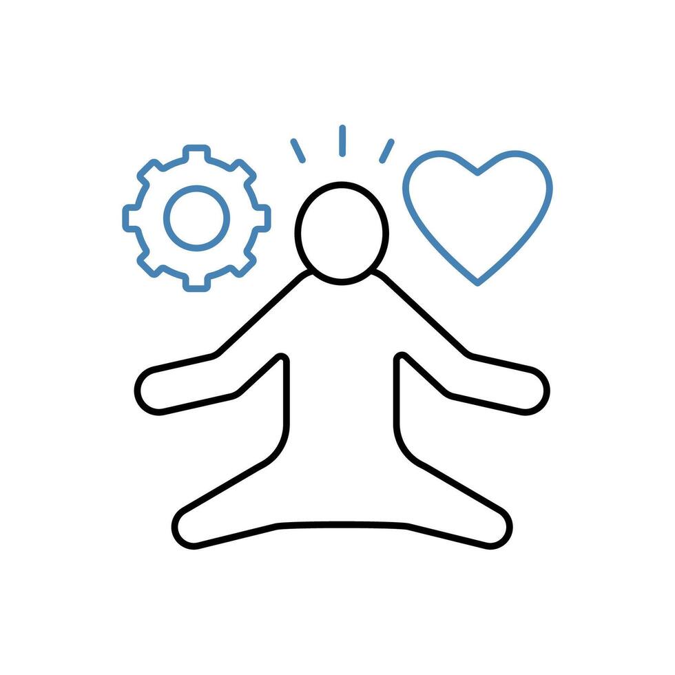 stress management concept line icon. Simple element illustration. stress management concept outline symbol design. vector