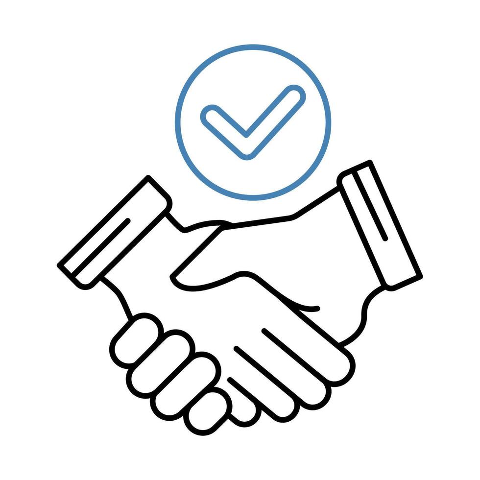 agreement concept line icon. Simple element illustration. agreementconcept outline symbol design. vector