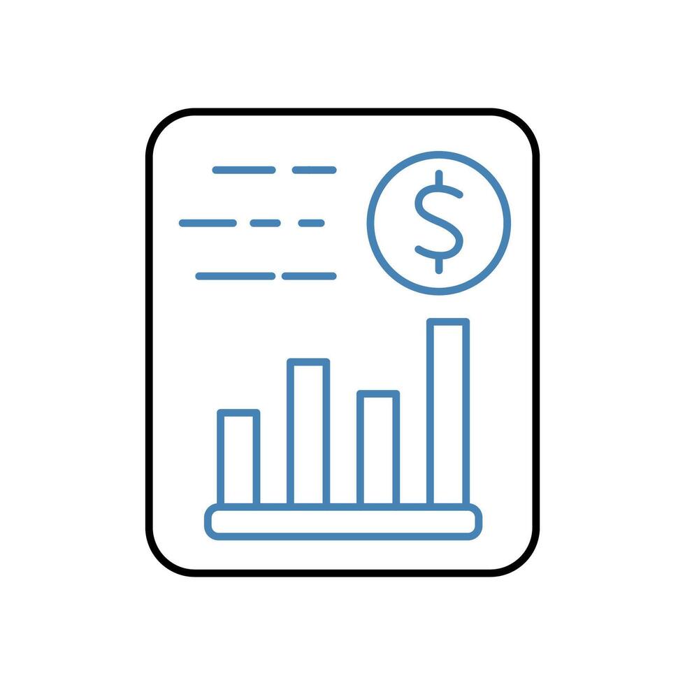 financial statement concept line icon. Simple element illustration. financial statement outline symbol design. vector