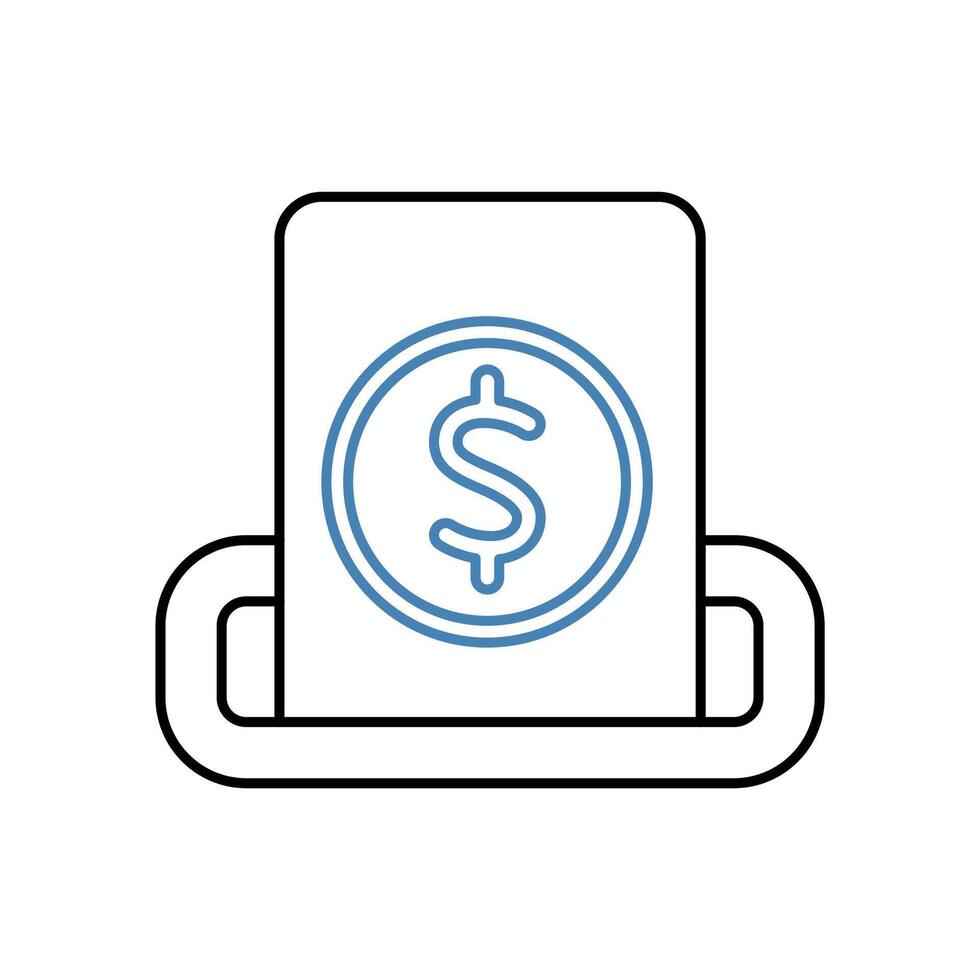 deposit concept line icon. Simple element illustration. deposit outline symbol design. vector