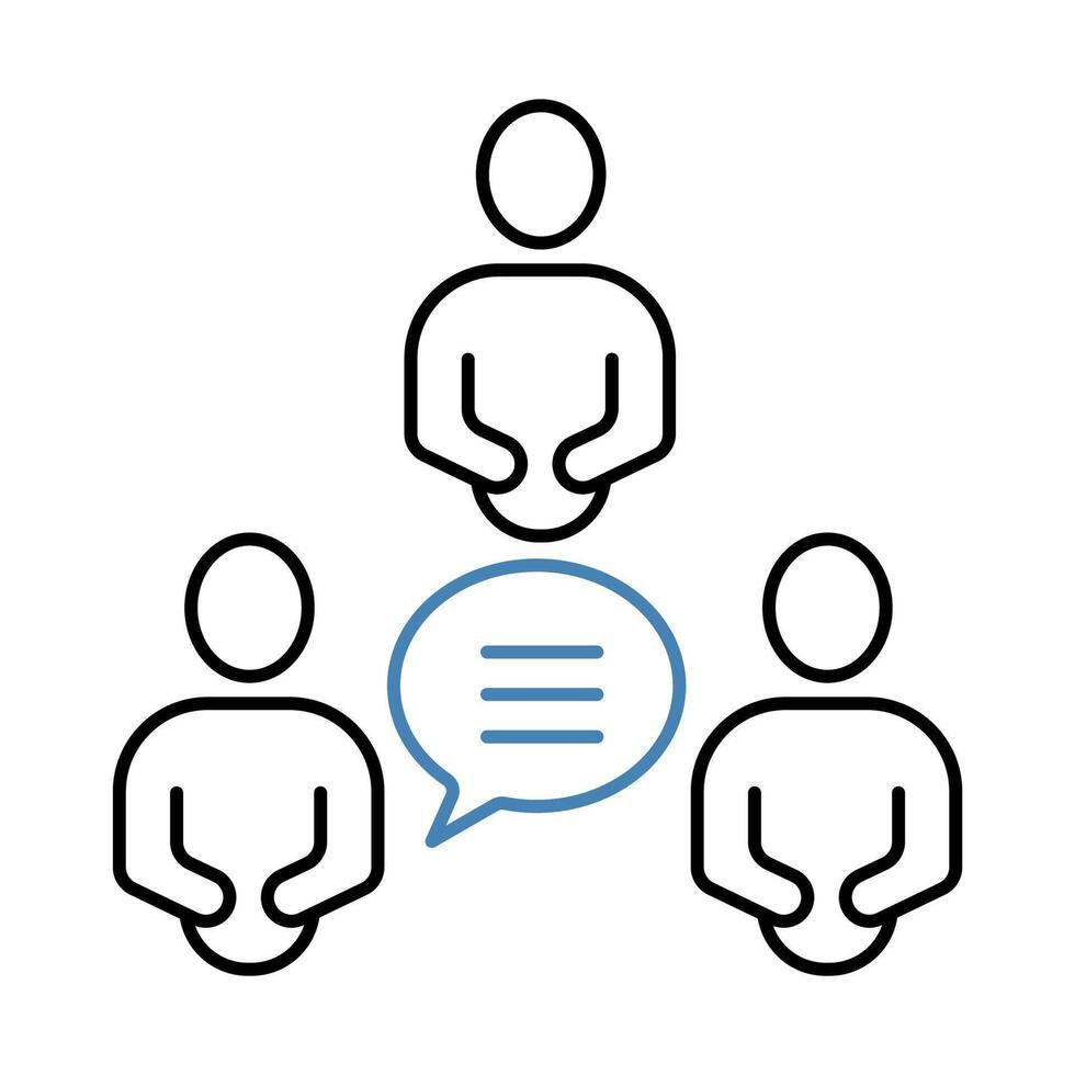 group talk concept line icon. Simple element illustration. group talk concept outline symbol design. vector