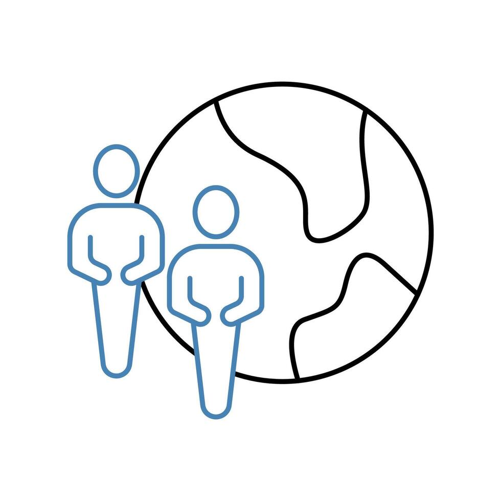 diversity concept line icon. Simple element illustration. diversity concept outline symbol design. vector
