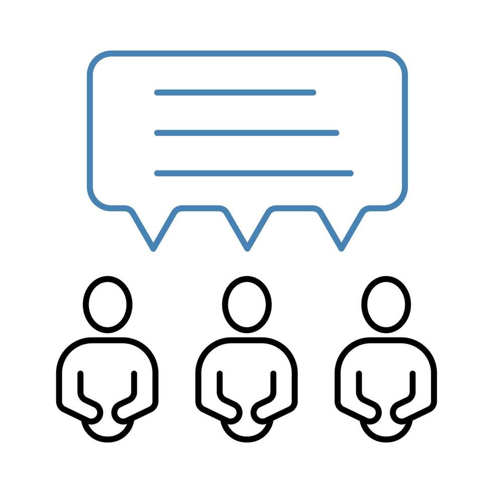 discussion concept line icon. Simple element illustration. discussion concept outline symbol design. vector