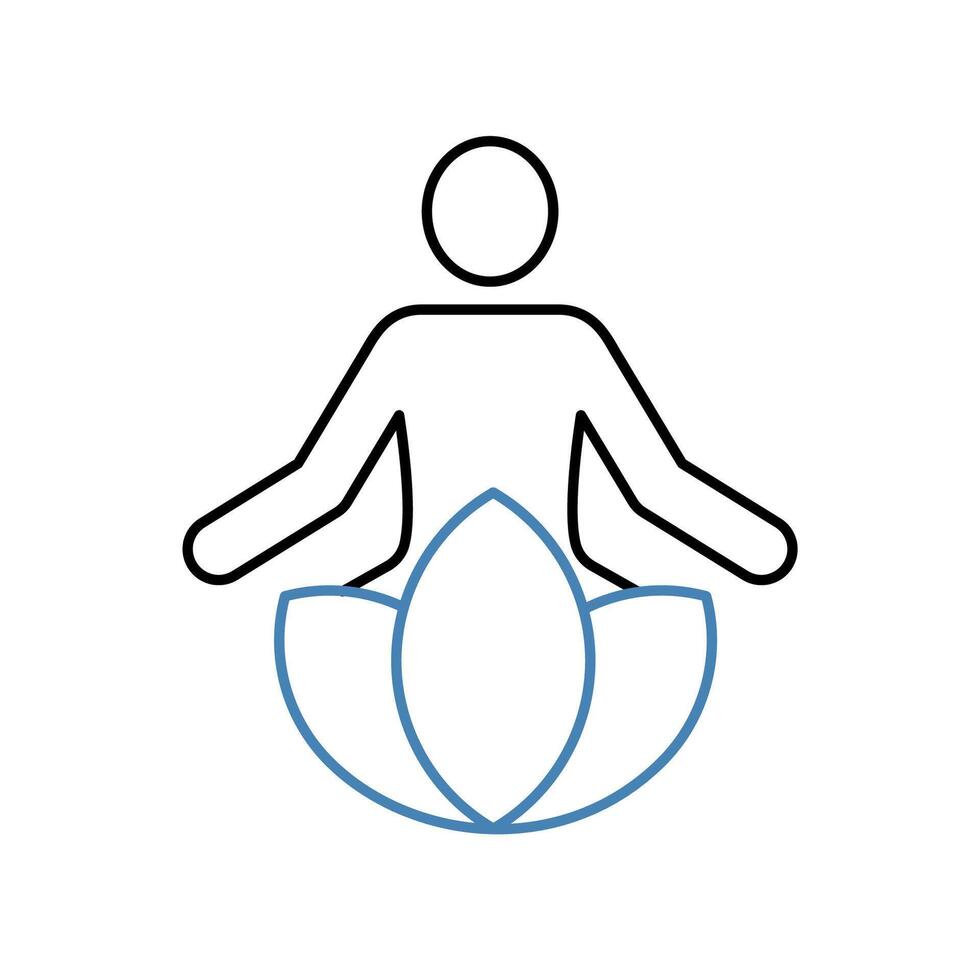 meditation concept line icon. Simple element illustration. meditation concept outline symbol design. vector