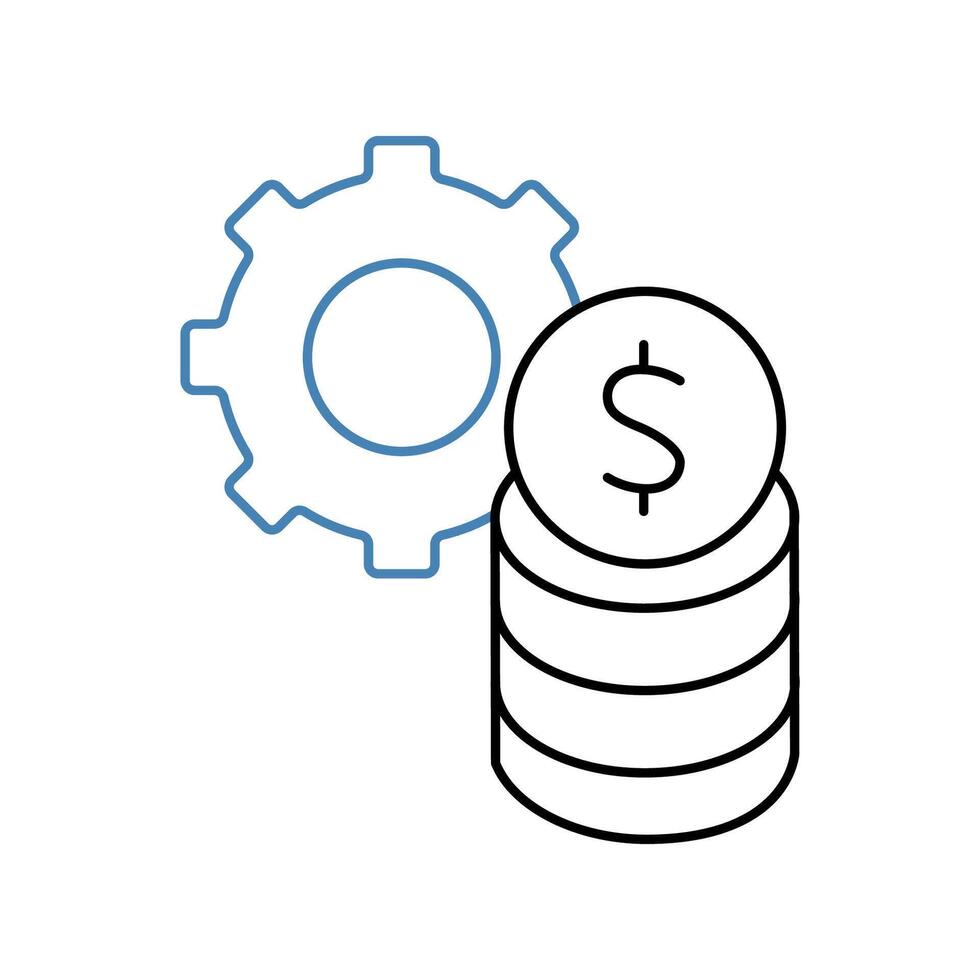 operational cost concept line icon. Simple element illustration. operational cost concept outline symbol design. vector
