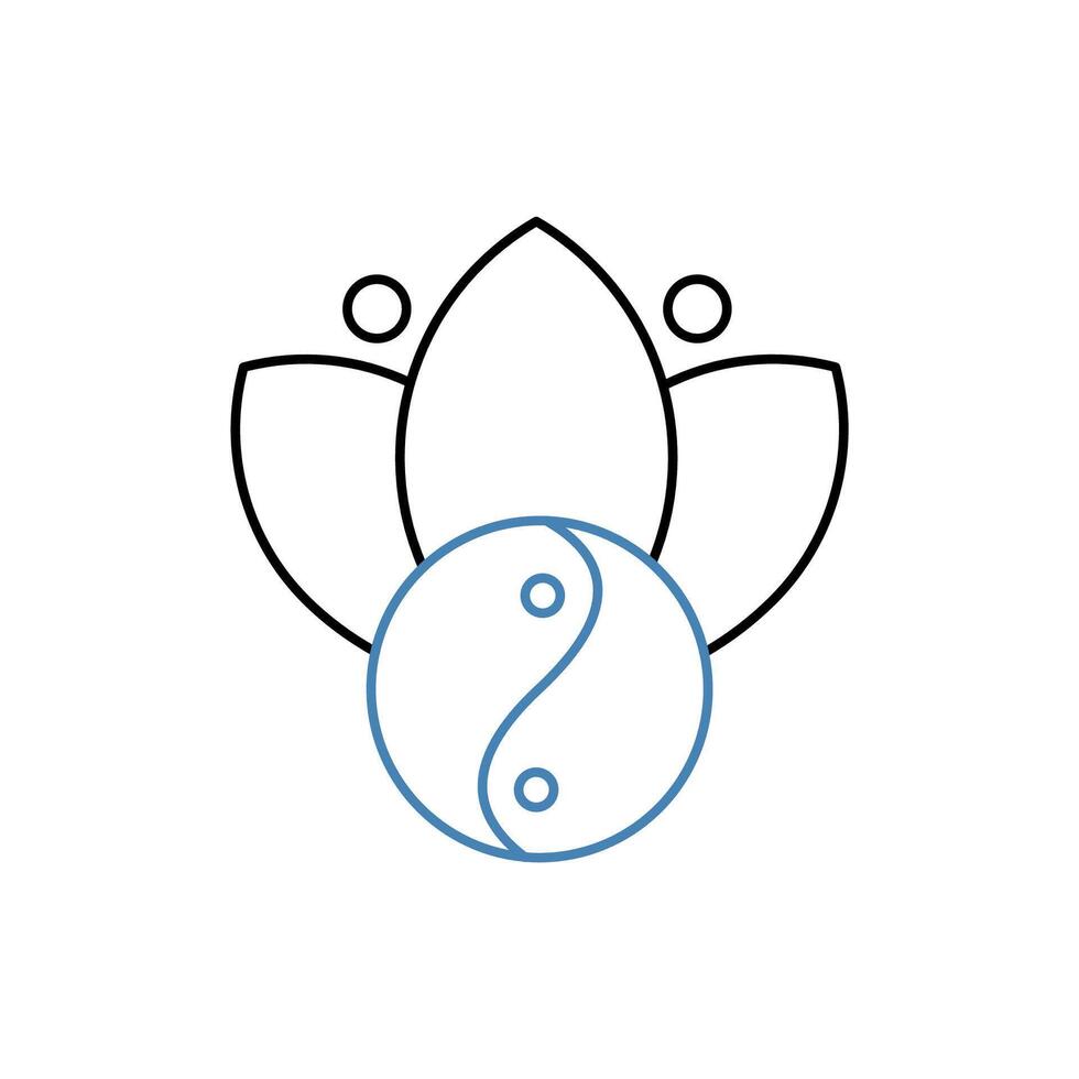 tai chi concept line icon. Simple element illustration. tai chi concept outline symbol design. vector