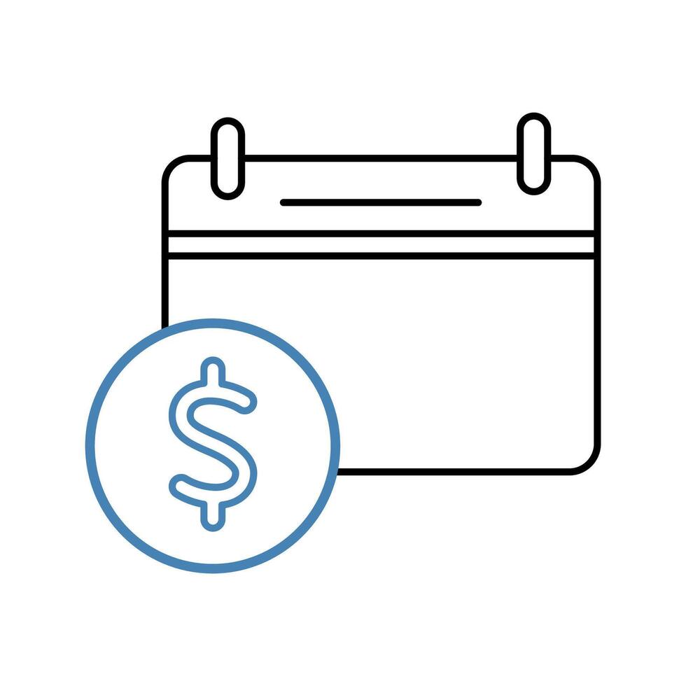 fiscal year concept line icon. Simple element illustration. fiscal year outline symbol design. vector