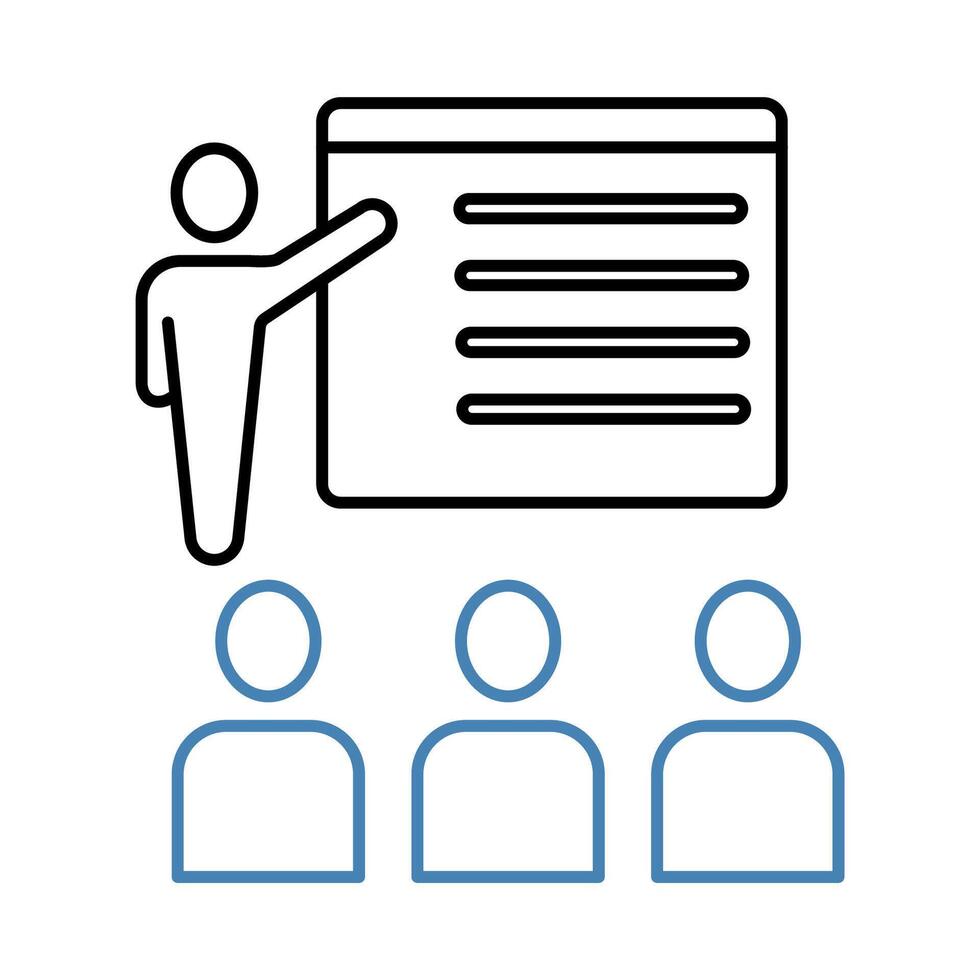 seminar concept line icon. Simple element illustration. seminar concept outline symbol design. vector