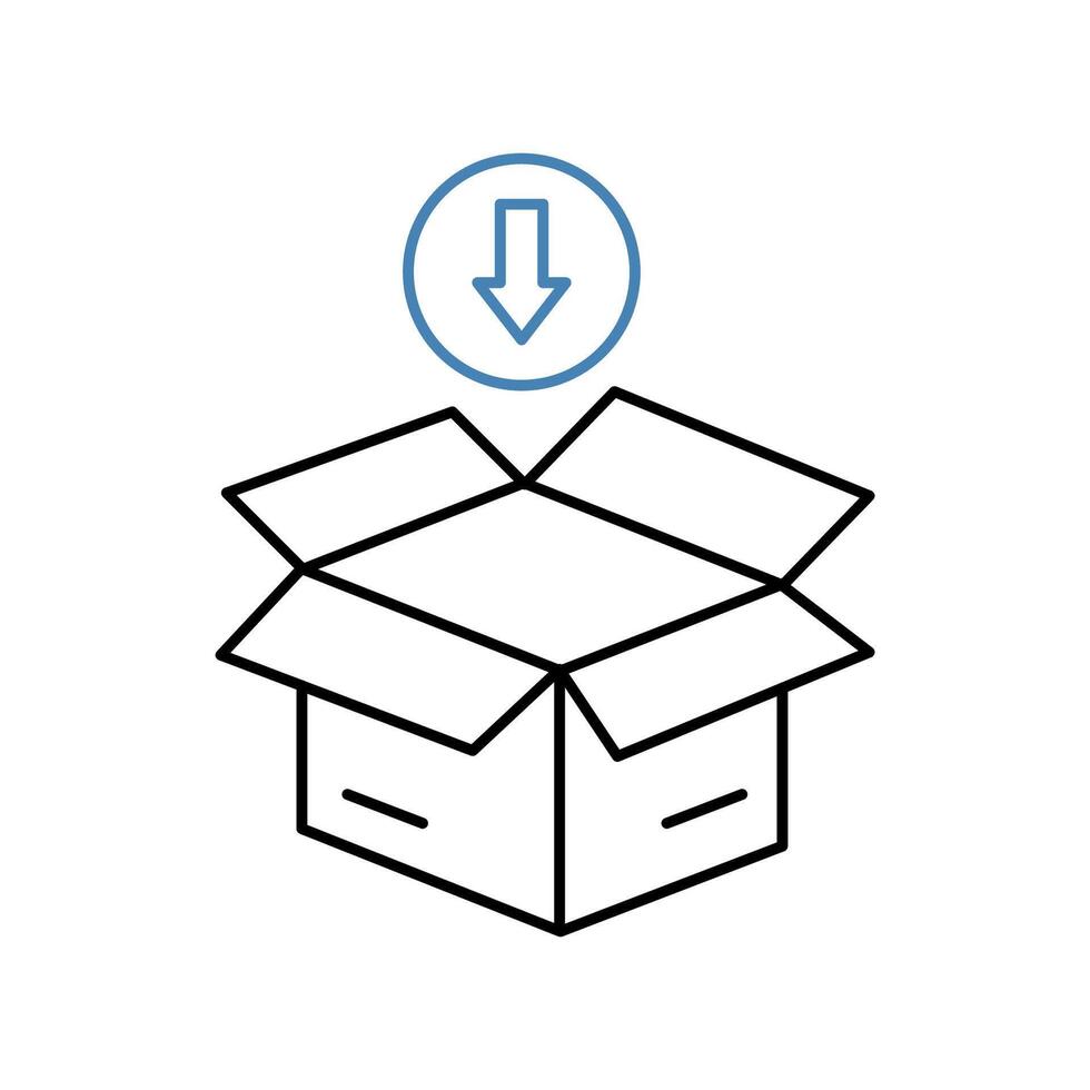 packaging concept line icon. Simple element illustration. packaging concept outline symbol design. vector
