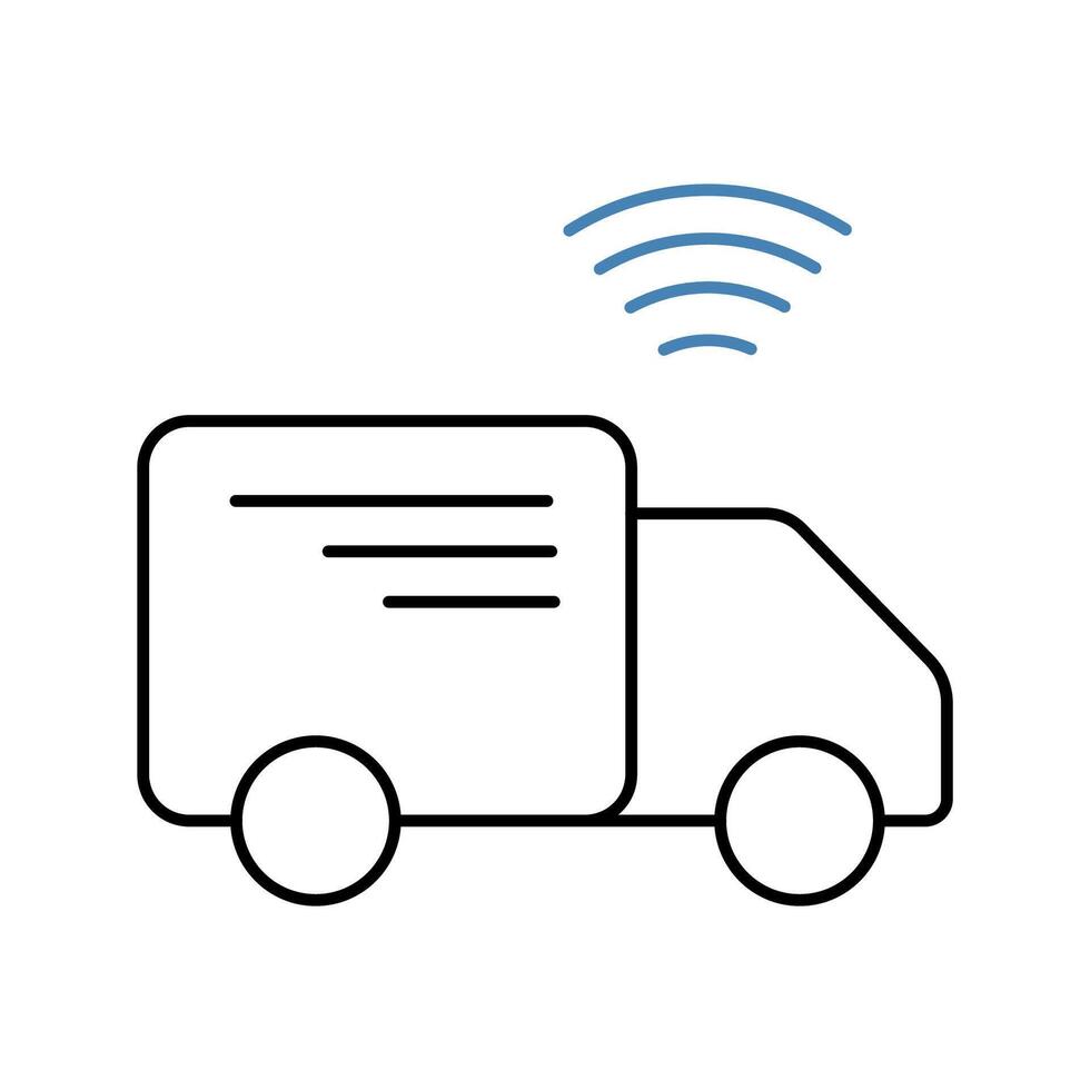 smart logistic concept line icon. Simple element illustration. smart logistic concept outline symbol design. vector