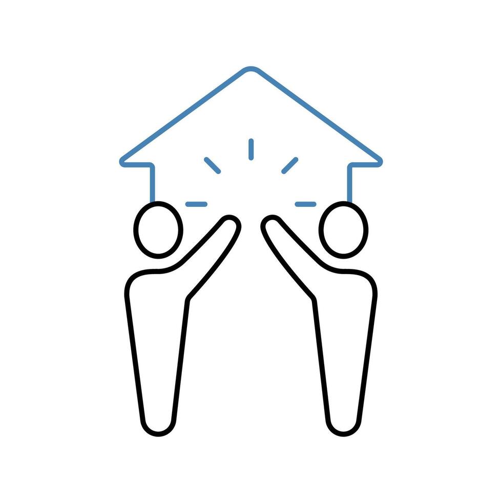neighborhood concept line icon. Simple element illustration.neighborhood concept outline symbol design. vector
