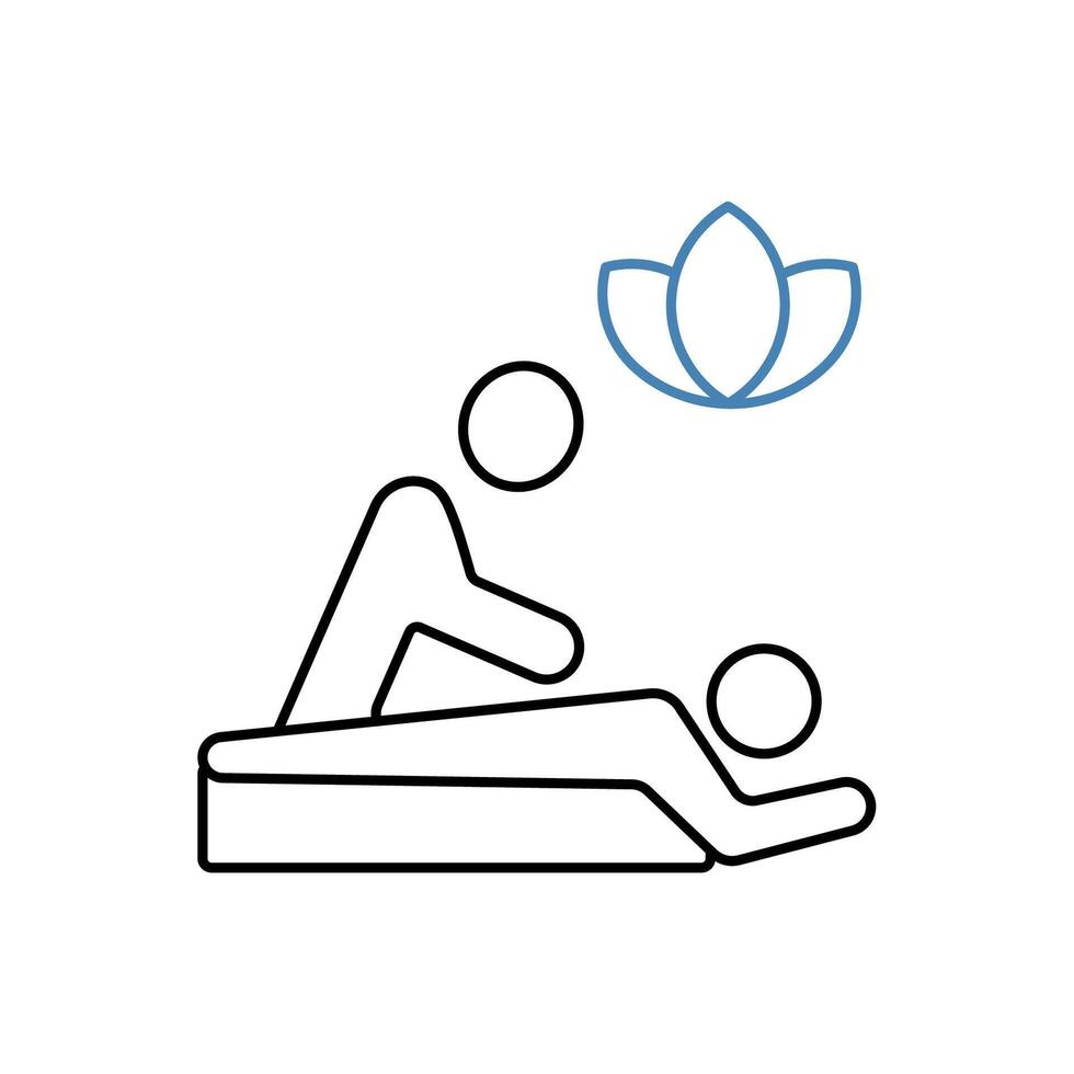 massage concept line icon. Simple element illustration. massage concept outline symbol design. vector