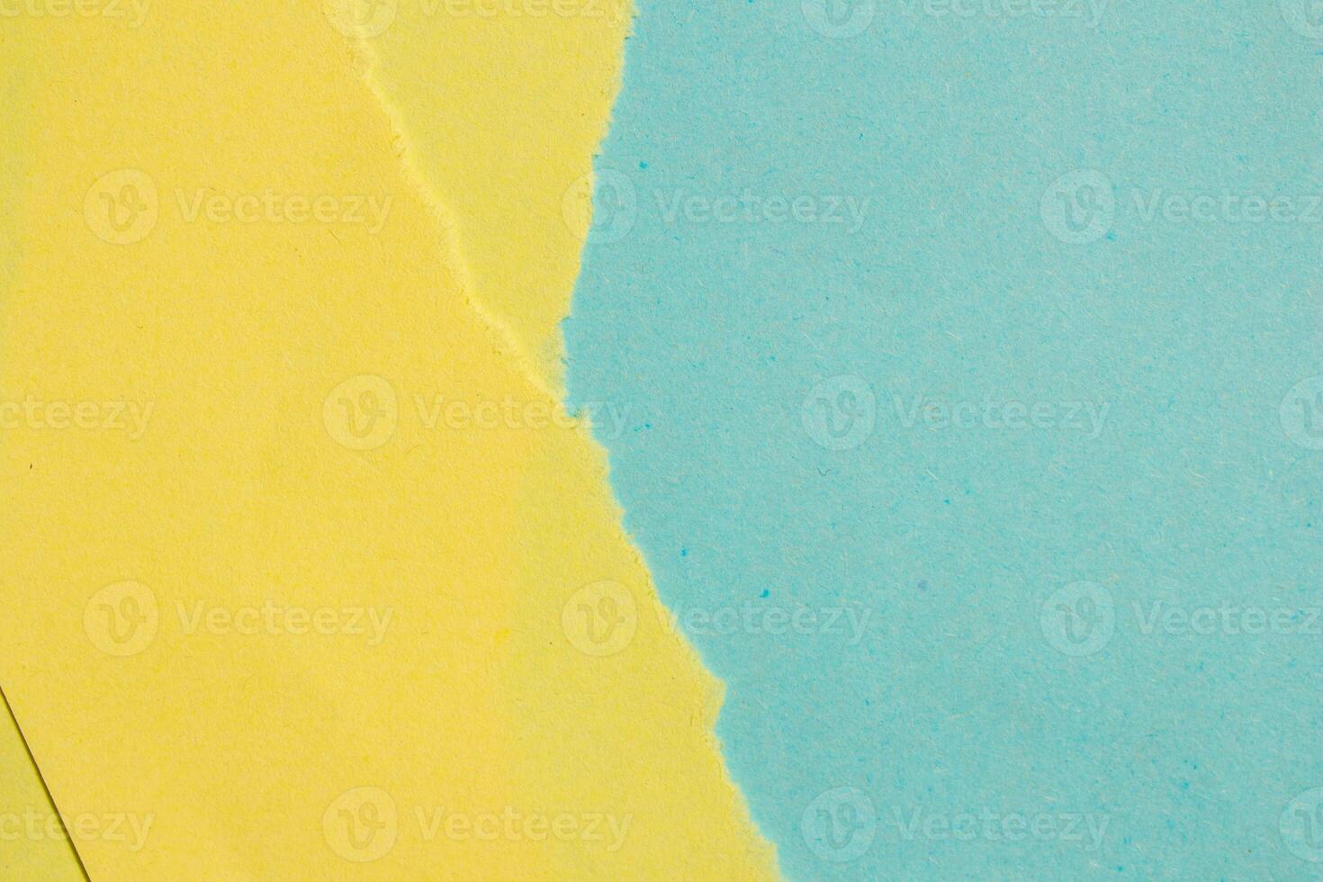 A piece of paper with yellow and blue colors photo