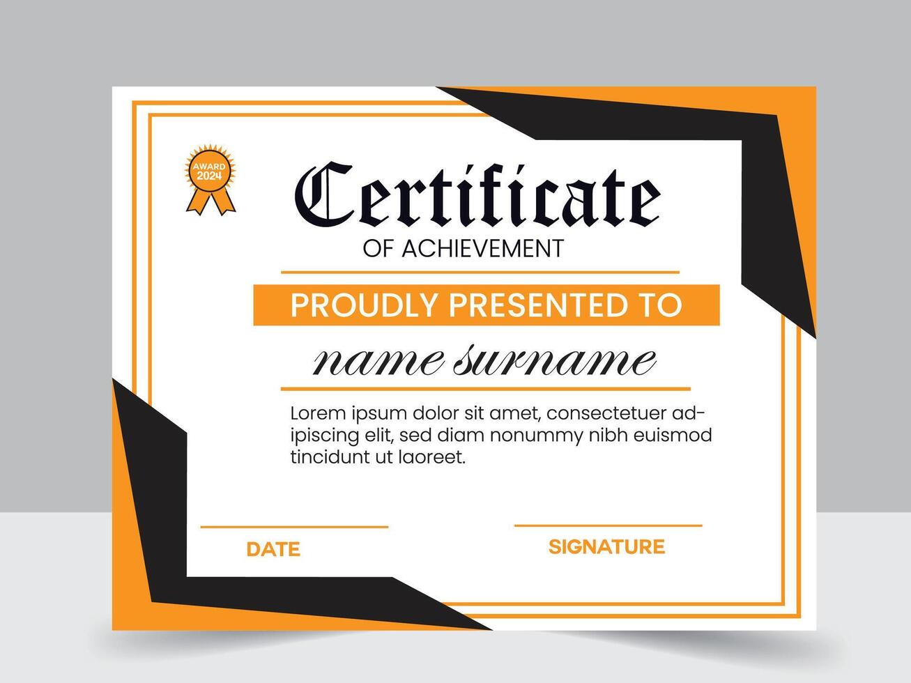 Modern Elegant Certificate Design Template. vector
