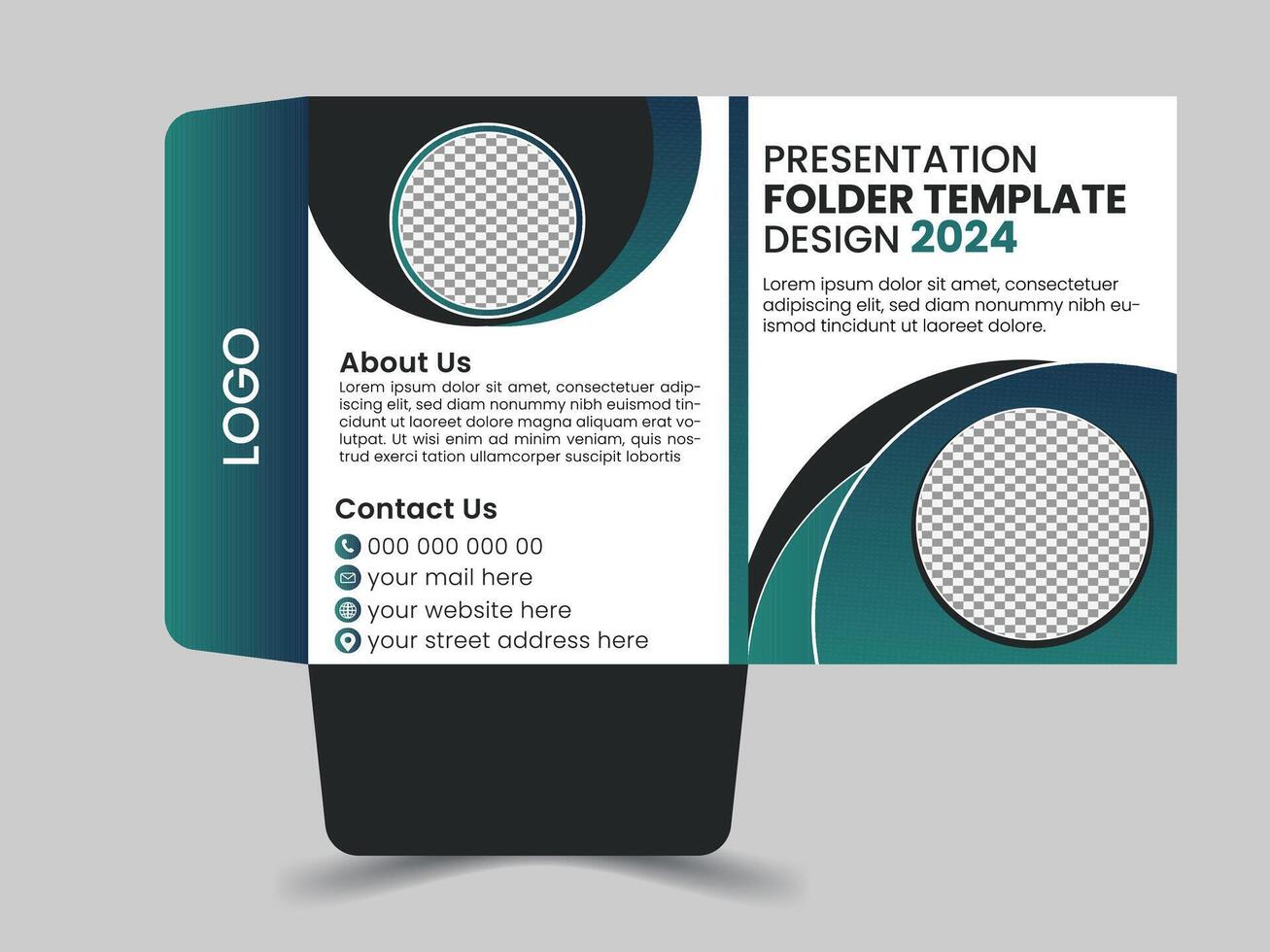 corporate modern file folder design template.. vector