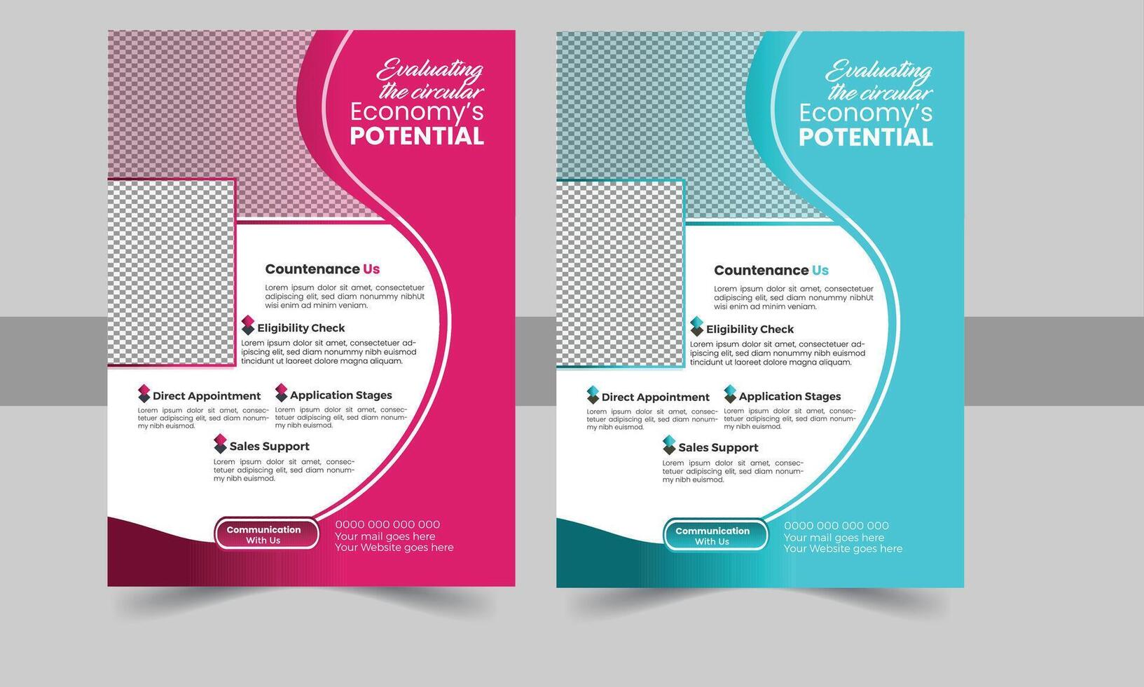 Business Flyer Design Template. vector