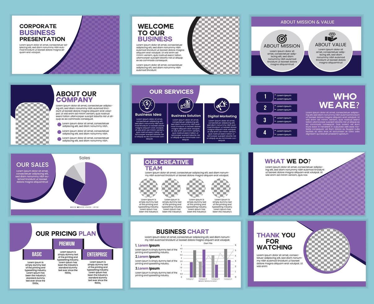 Corporate Business Presentation Design Template. vector