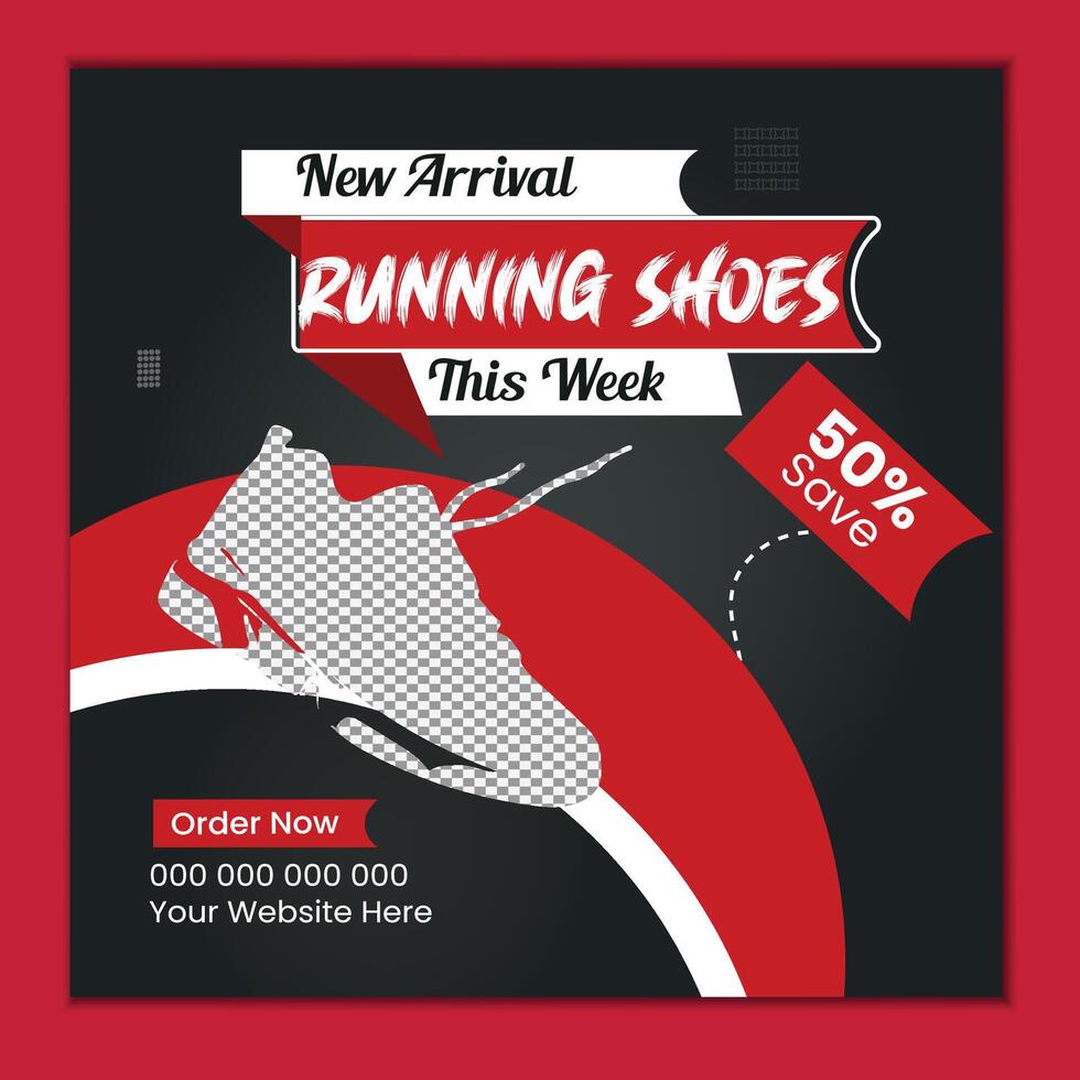 shoes social media post design. vector