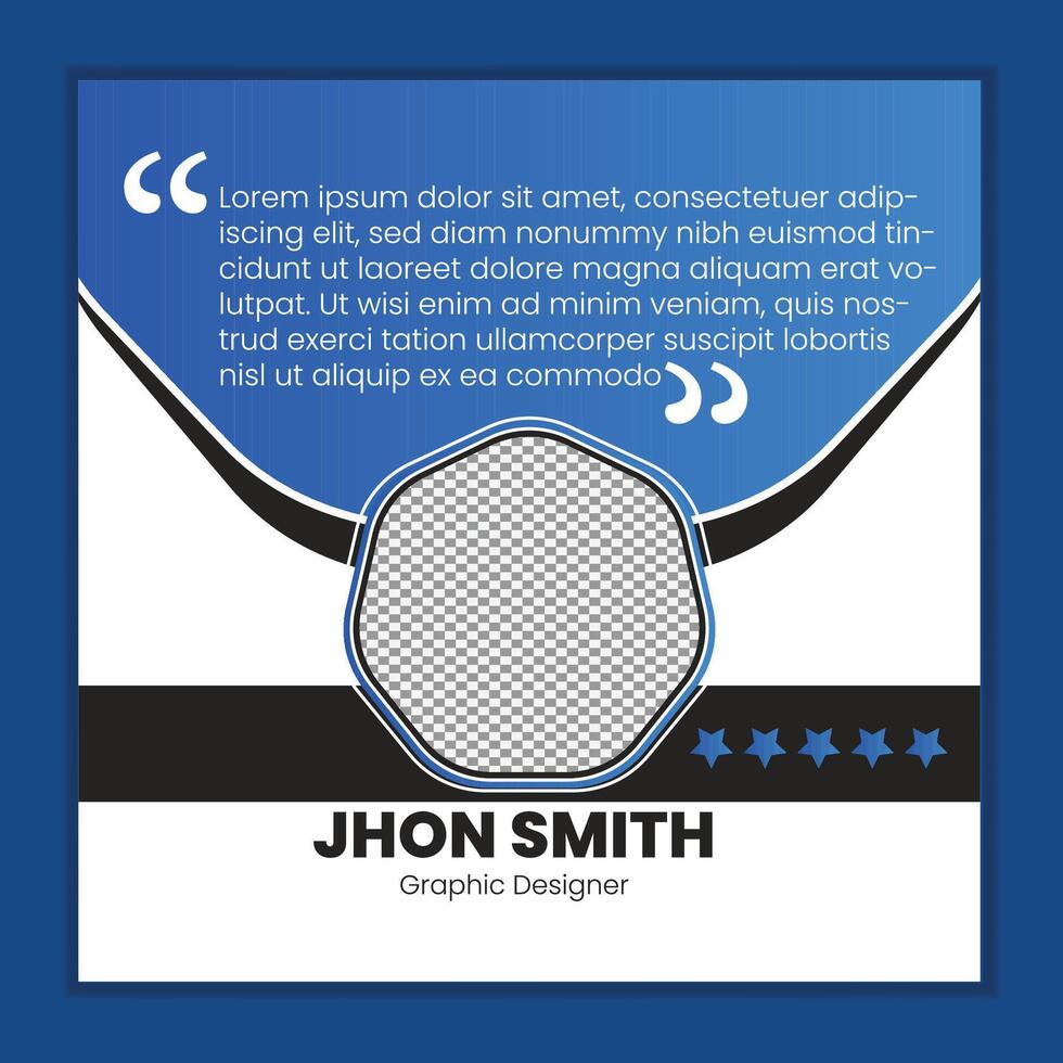 Client feedback or customer testimonial social media post design template. Client testimonial or Customer feedback social media banner template. Customer review banner set. Testimonial banner design. vector