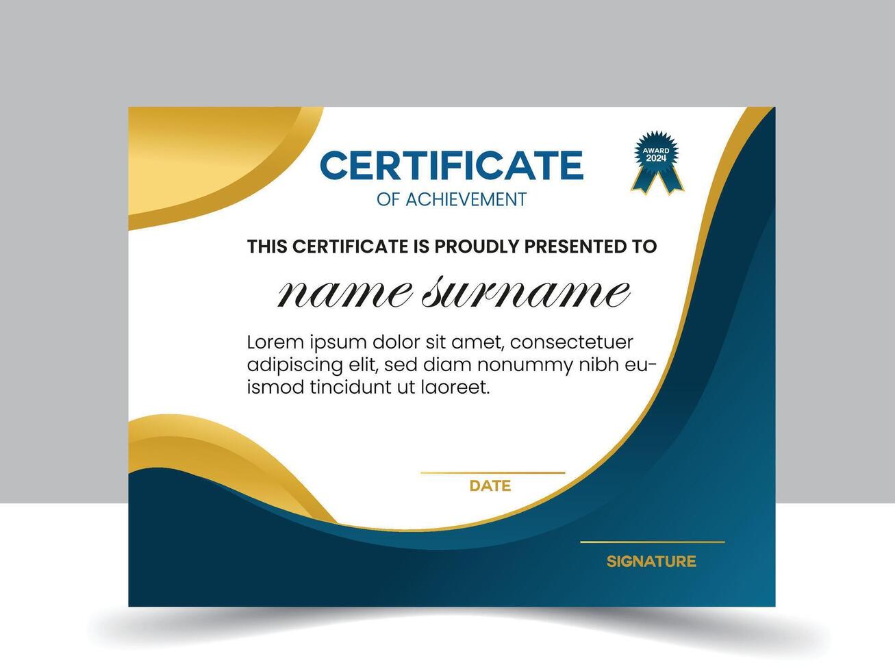 certificate Design Template. vector