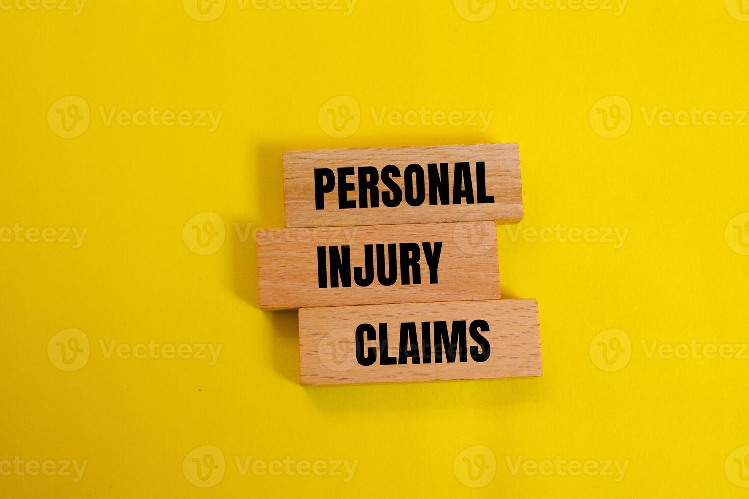 Personal injury claims on yellow background photo