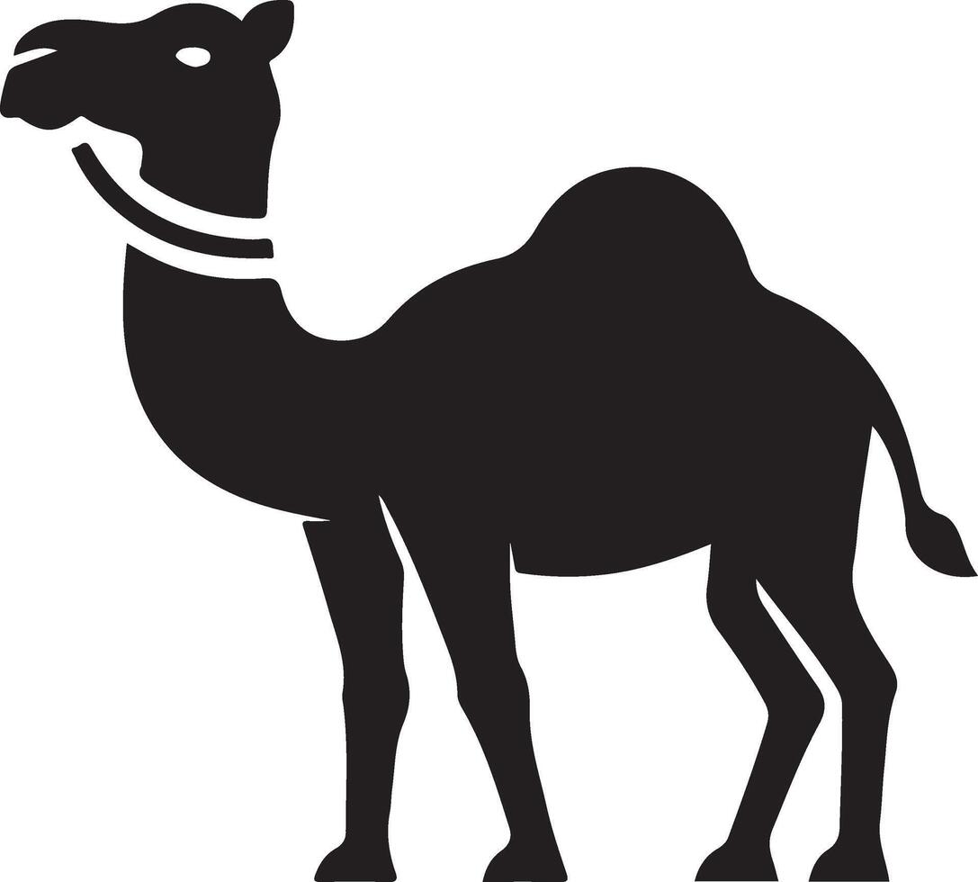 A Camel icon silhouette with a white background vector