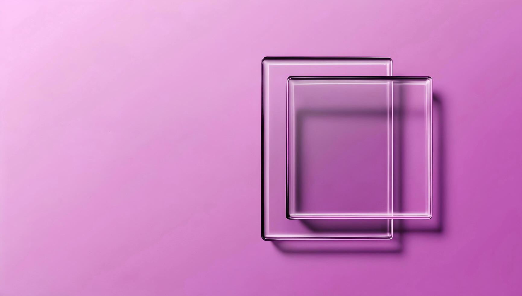 elegant aesthetic design, template with copy space area, glass isolated on clean background, blank advertising display photo