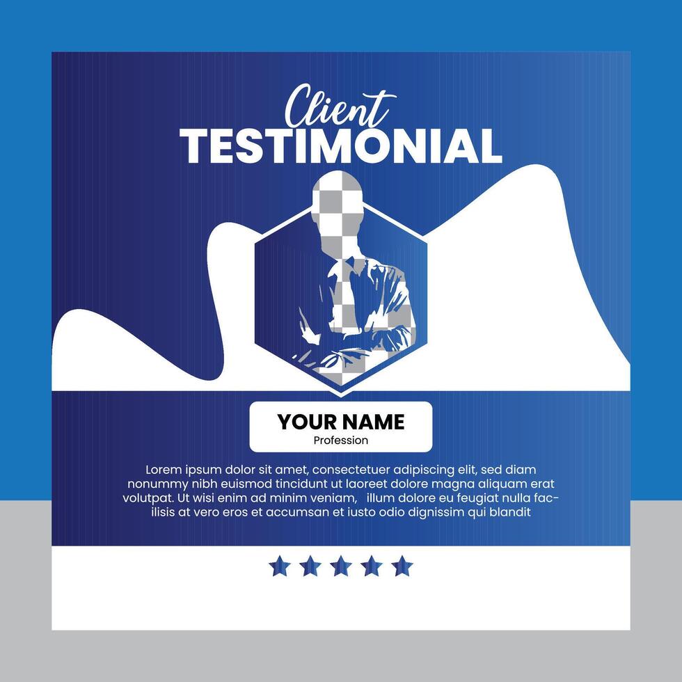 Modern Client Testimonial Design Template vector