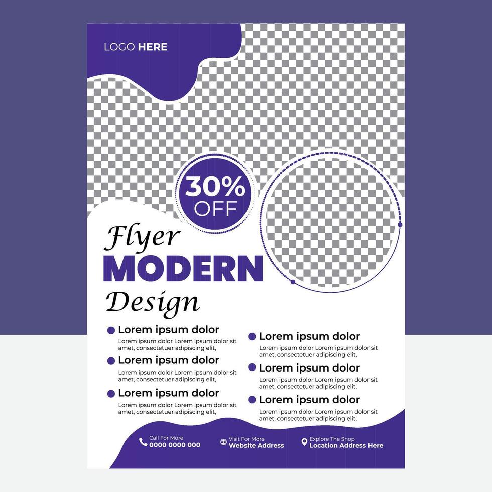 Modern Corporate Flyer Design Template vector