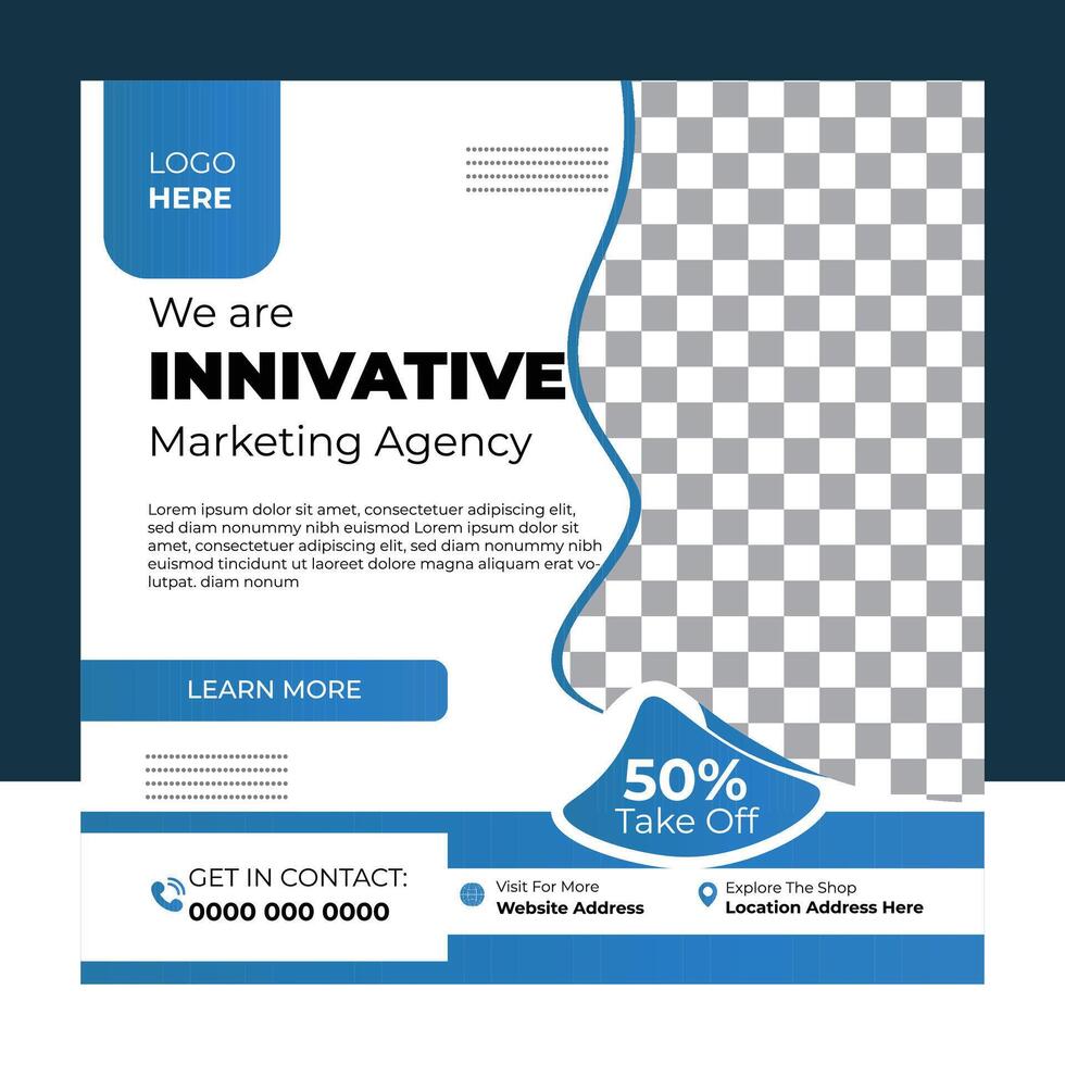 Modern Corporate Social Media Post Design Template vector