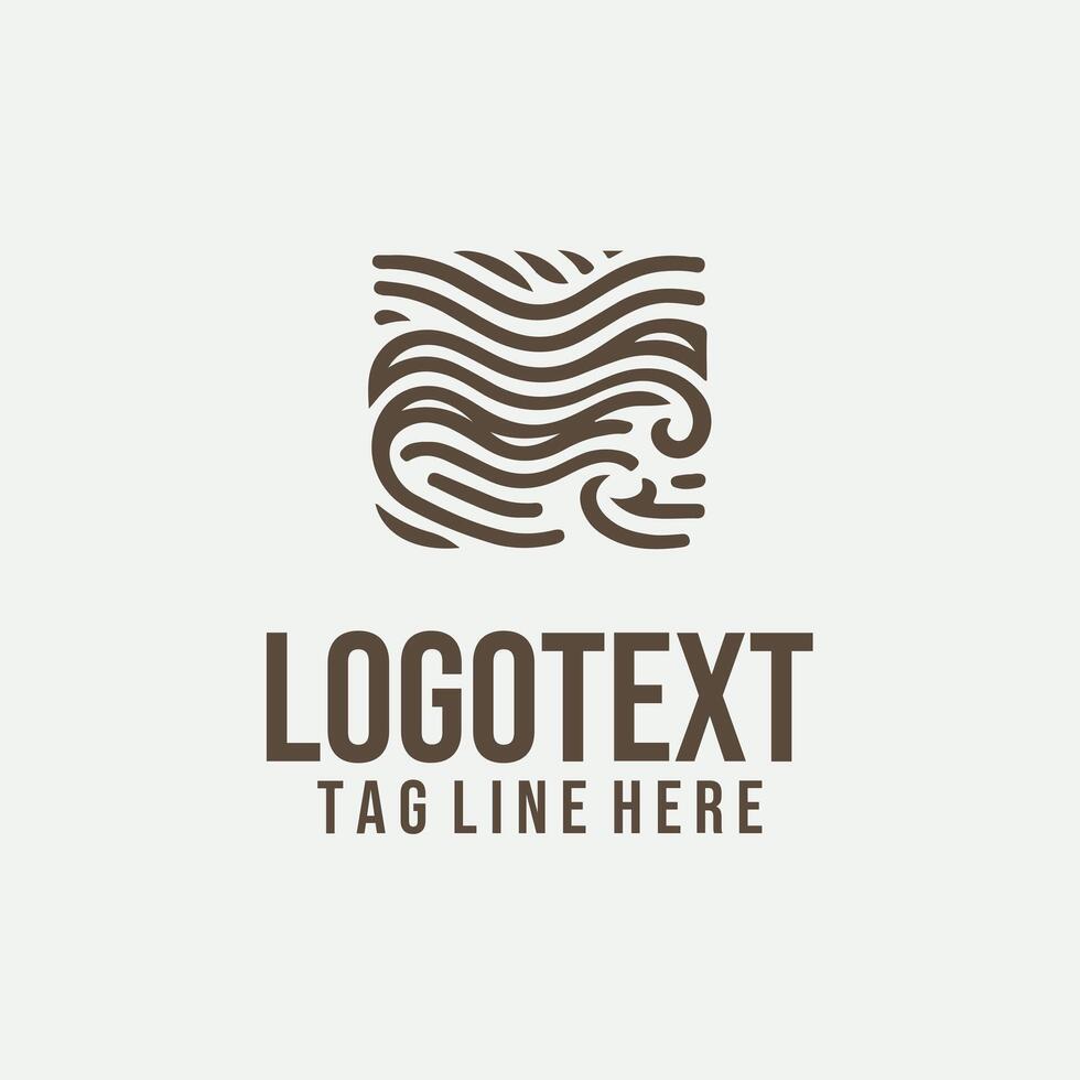 A logo for a company that is made up of waves vector
