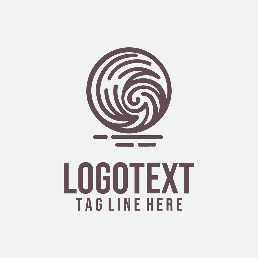 A logo for a company that is made up of a ball and a wave vector