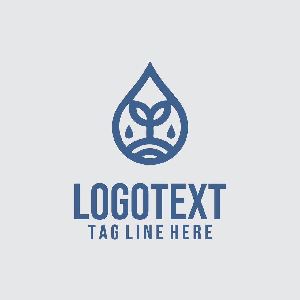 Water drop logo design vector