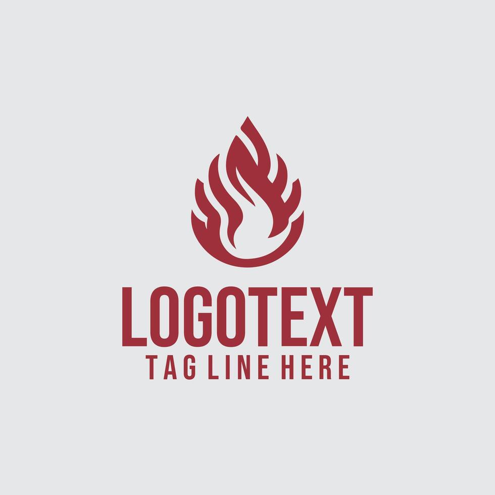 Fire logo design vector