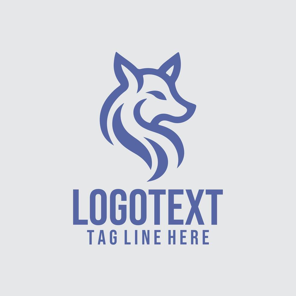 The fox logo design template vector