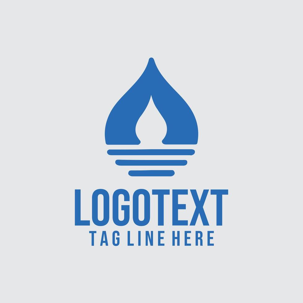 Blue drop logo design vector