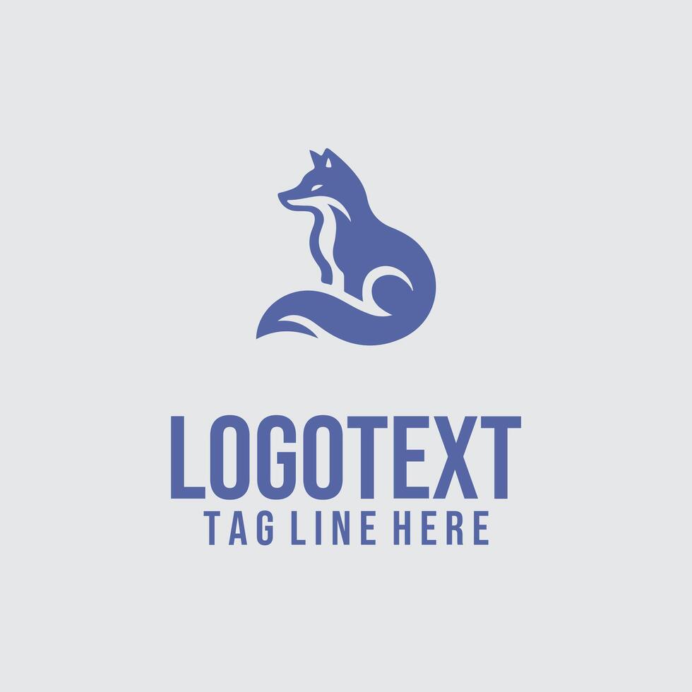 A fox logo design for a business vector