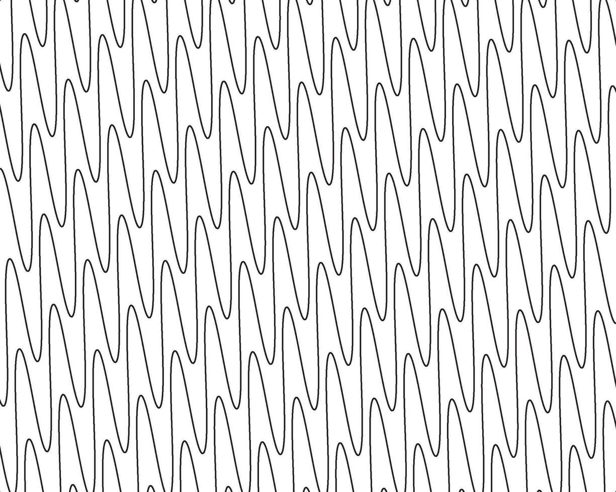 A black and white pattern with wavy lines vector