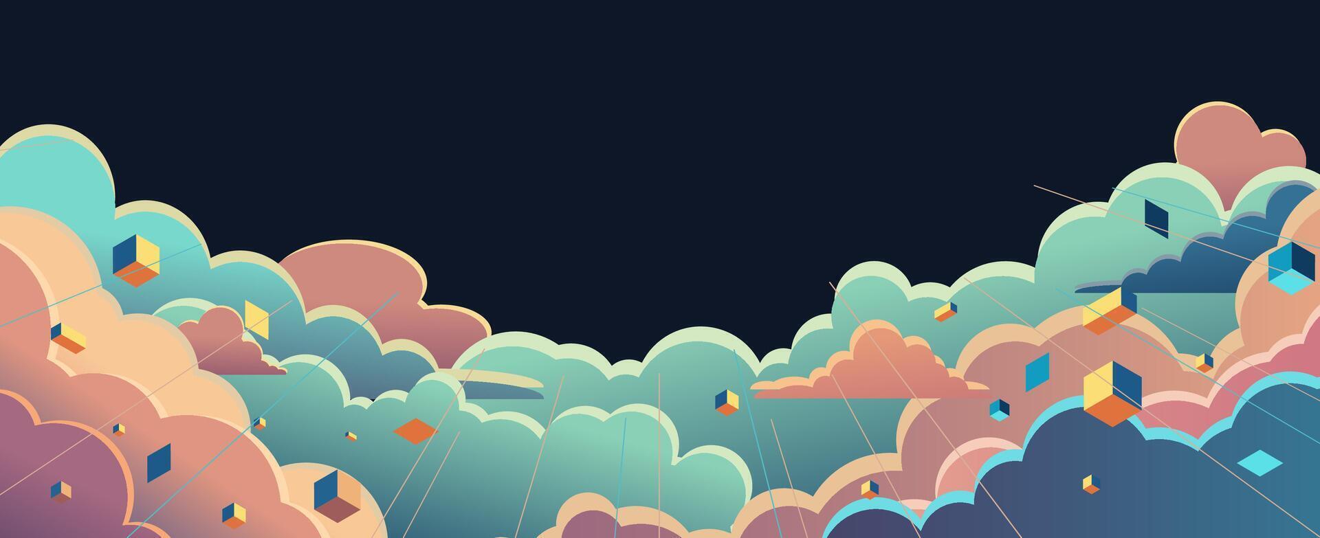 Leveraging cloud technology to drive digital transformation in todays competitive landscape vector