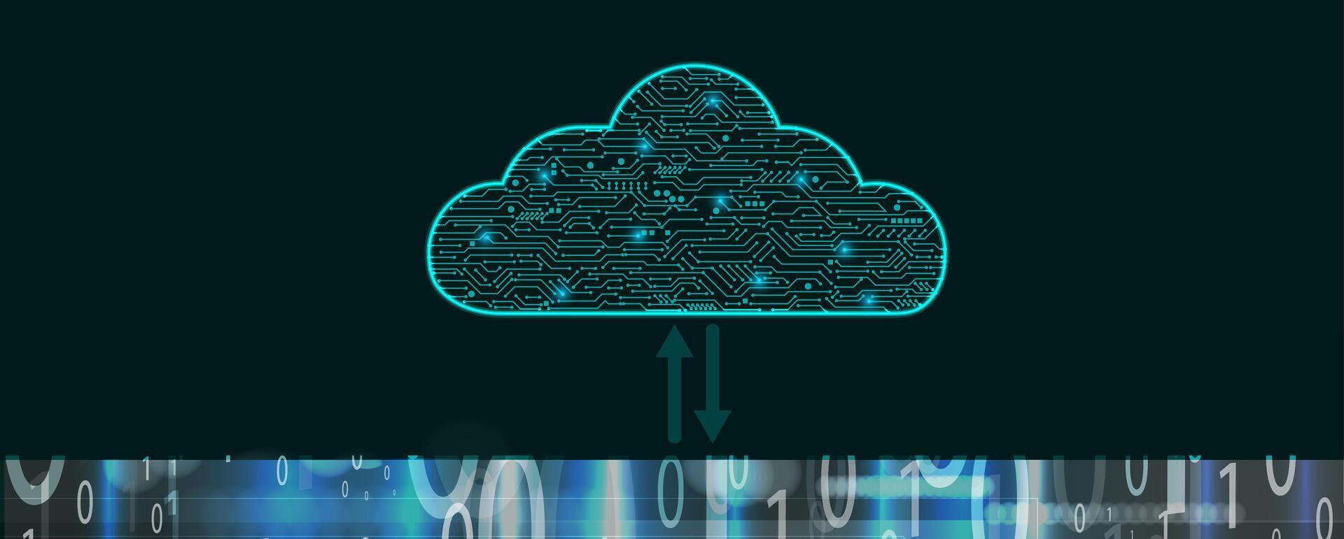 Rethinking business strategies through cloud technology vector