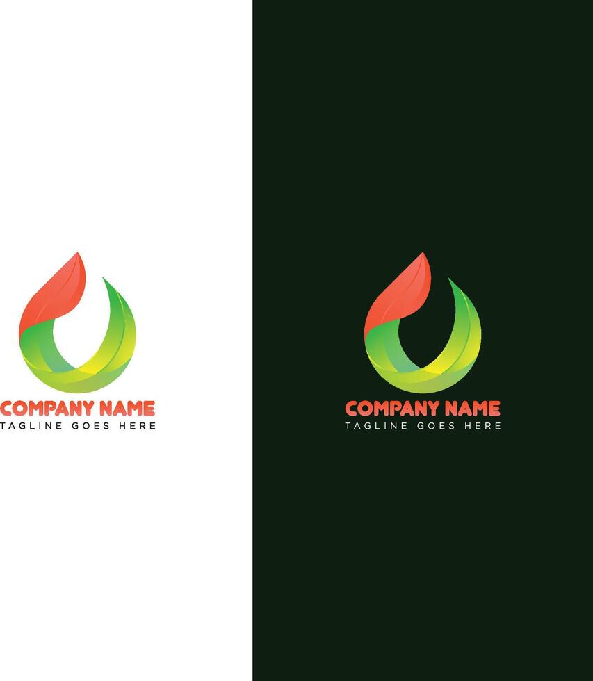 abstract natural logo design vector