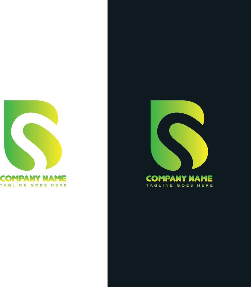 initial letter BS logo design vector