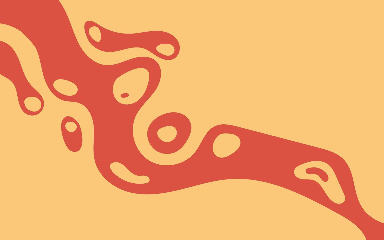 A red and orange swirl on a yellow background vector