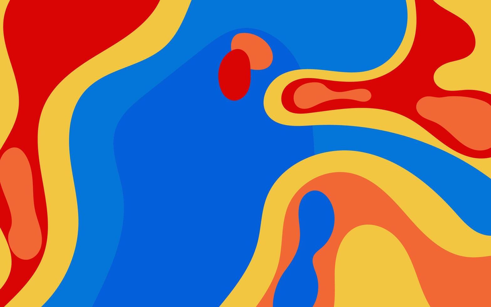 A colorful abstract painting with a blue and red man vector