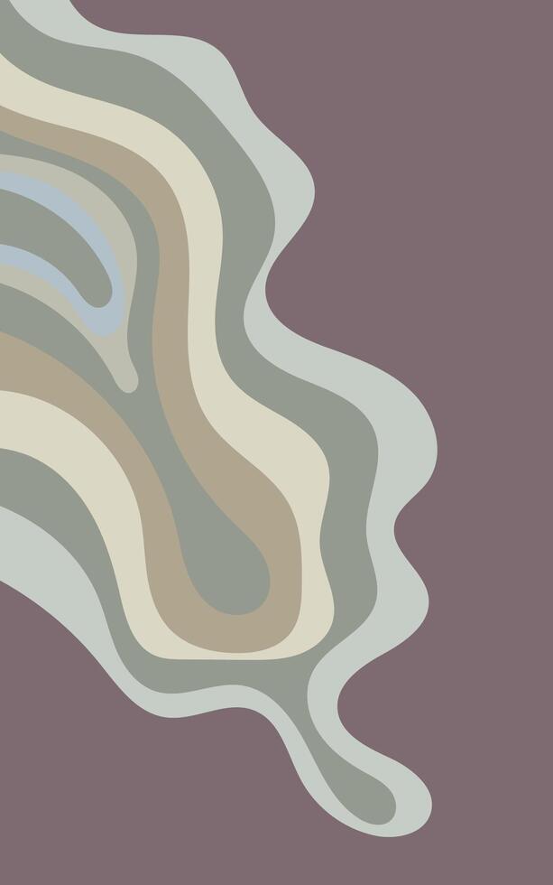A wave pattern in a brown, green and blue color scheme vector