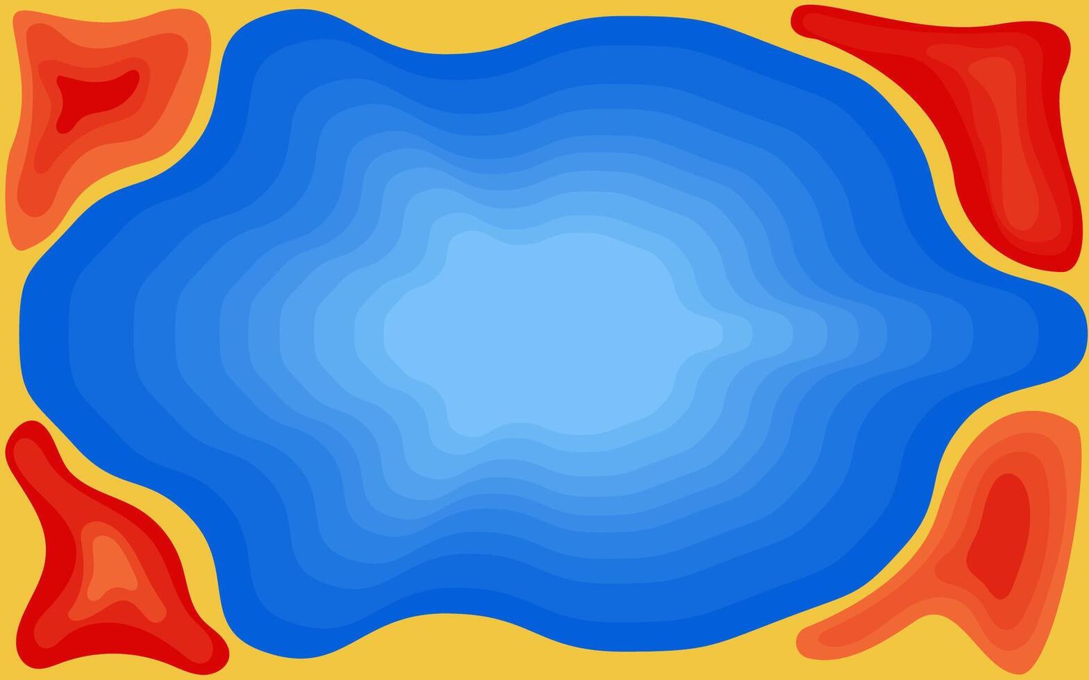 A blue and red circle with a blue and red swirl vector