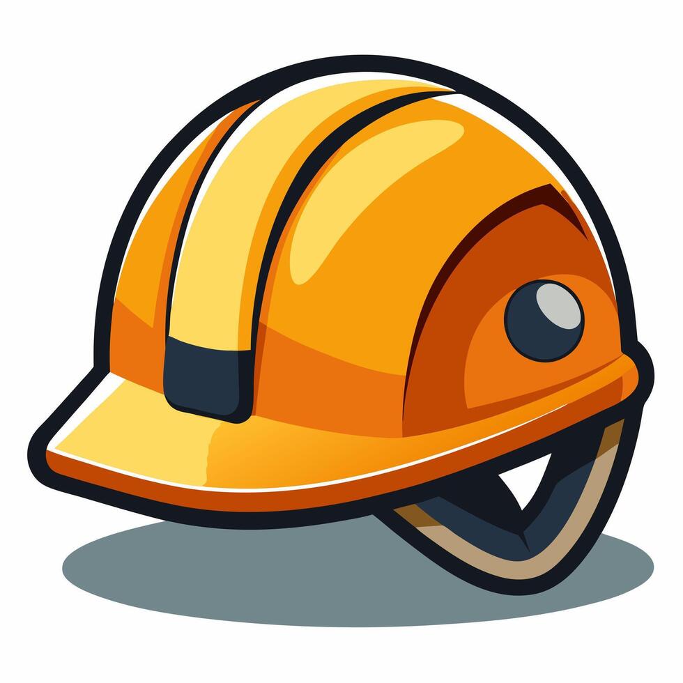 A hard hat is shown in this illustration vector