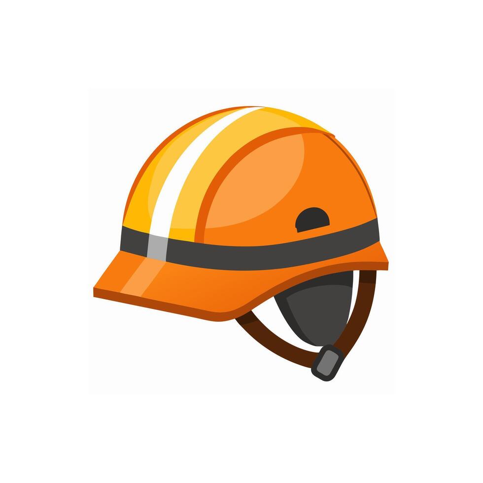 An orange hard hat on a white background vector