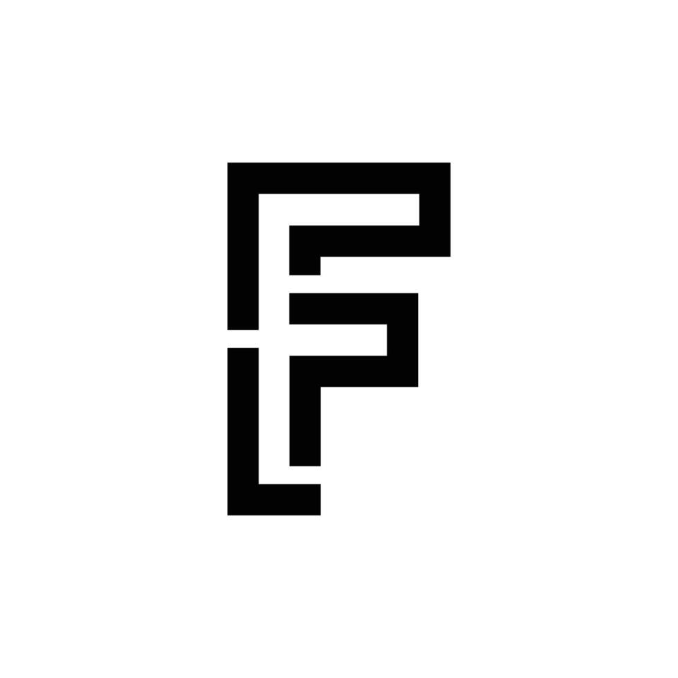 Letter f l p line art creative elegant unique logo logo idea vector